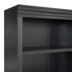 83.4' Tall Wood Bookcase with light strip,5-Tier Decor Bookshelves with Adjustable Shelves,Storage Organizer for CDs/Books/Mo