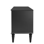 68.9'' Retro TV Stand for TVs up to 75 Inches, Entertainment Center Media Console with Fluted Glass Doors and Five Solid Wood Legs for Living room - Grand Goldman Shop