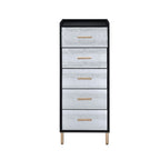 Myles Black, Silver & Gold Finish Jewelry Armoire - Grand Goldman Shop