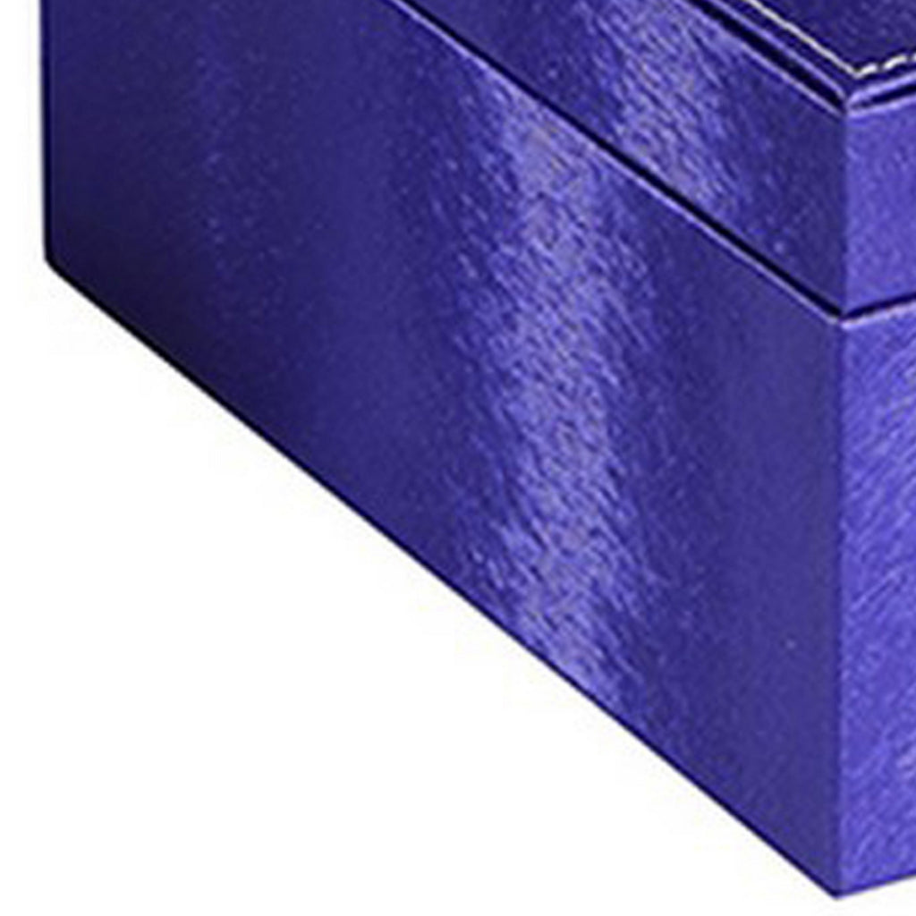 Jewelry Case with 2 Slots and Earrings Hanger, Blue - Grand Goldman Shop