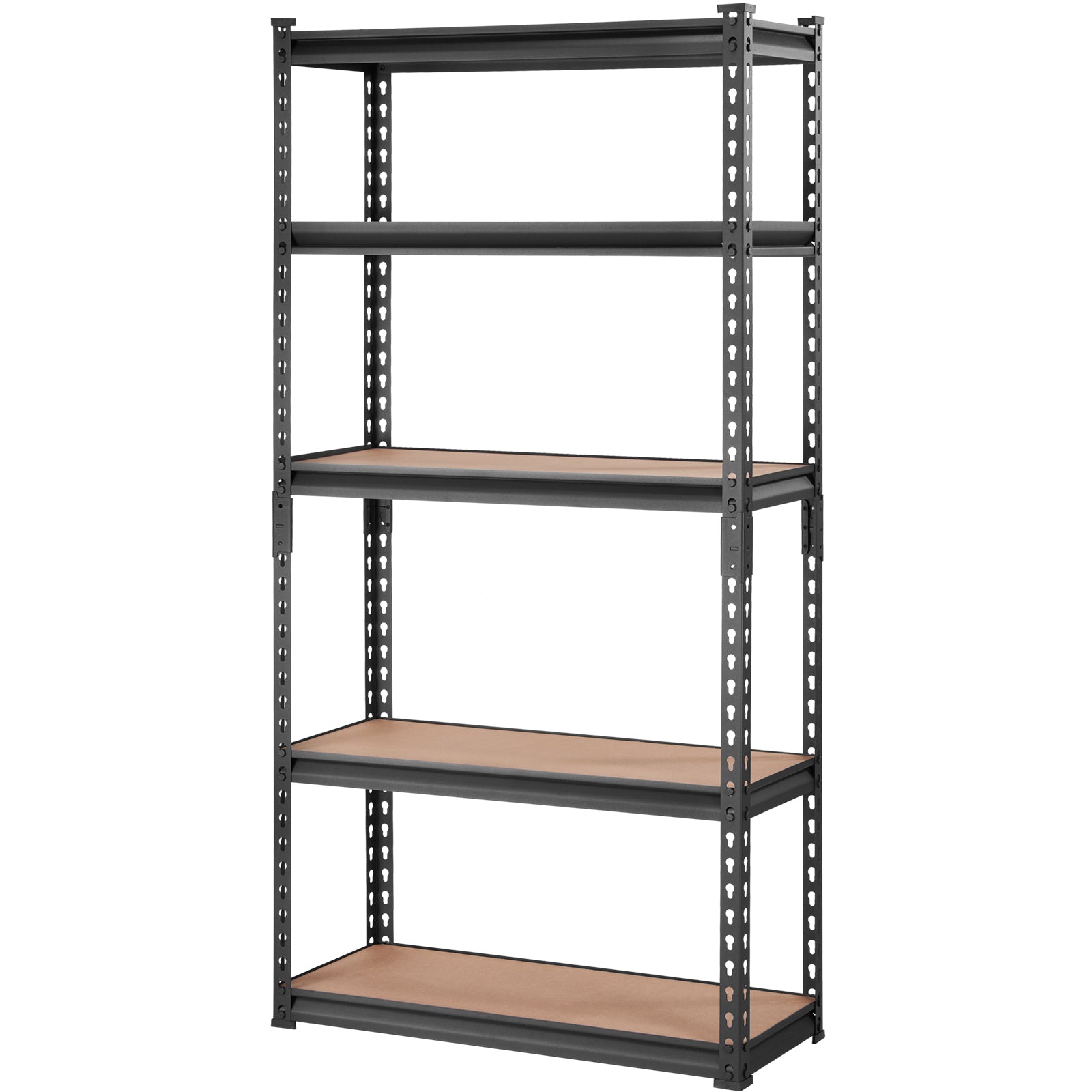 Storage Shelving Unit, 5-Tier Adjustable, 2000 lbs Capacity, Heavy Duty Garage Shelves Metal Organizer Utility Rack, Black, 30' L x 12' W x 60' H for Kitchen Pantry Basement Bathroom Laundry - Grand Goldman Shop