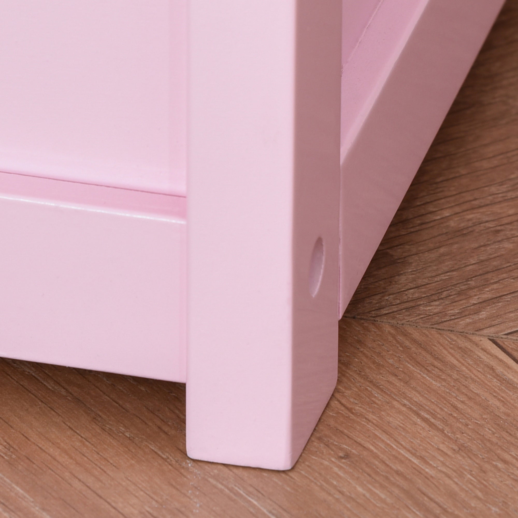 Qaba Toddler Toy Box Storage Bench with Large 27 L Interior, Kids Storage Bench Seat with Storage for Toddler Playroom Furnit