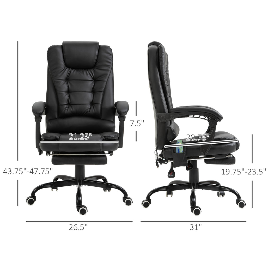 Massage Office Chair High Back Executive Recliner with Lumbar Support,Footrest,Reclining Back,Adjustable Heigh | Premium Home