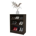 FM FURNITURE Oatman Shoe Rack with Open Storage, Wengue - Grand Goldman Shop