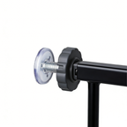 Black Pressure-Mounted Baby Gate for Stairs and Doorways, 29.5-44.1' Wide, Steel and ABS Construction, Easy Walk-Through Safe