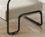 Living room iron sofa chair, lazy individual chair, balcony leisure chair (Color: Beige) - Grand Goldman Shop