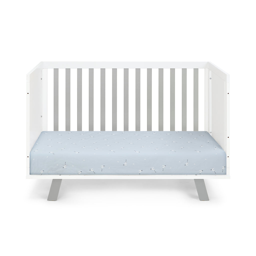 Livia 3-in-1 Convertible Island Crib White/Gray - Grand Goldman