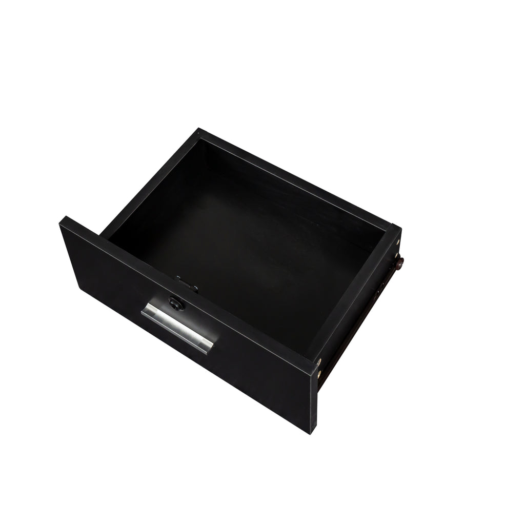 Black modern simple hair desk, multi-layer storage, large storage space - Grand Goldman Shop