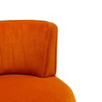 360 Degree Swivel Cuddle Barrel Accent Sofa Chair, Fluffy Velvet Round Armchair, Orange, 25.20'' x 25.59'' x 26.38'' - Grand Goldman Shop
