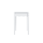 White 35.43' Vanity Desk with Drawer – Modern Makeup Table with Scalloped Front & Gold Knob, Compact Writing Desk with 4 Sturdy Legs for Bedroom, Small Home Office & Apartment Spaces - Grand Goldman Shop