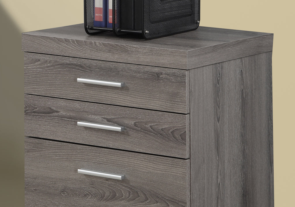 File Cabinet, Rolling Mobile, Storage Drawers, Printer Stand, Office, Work, Brown Laminate, Contemporary, Modern | Premium Ho