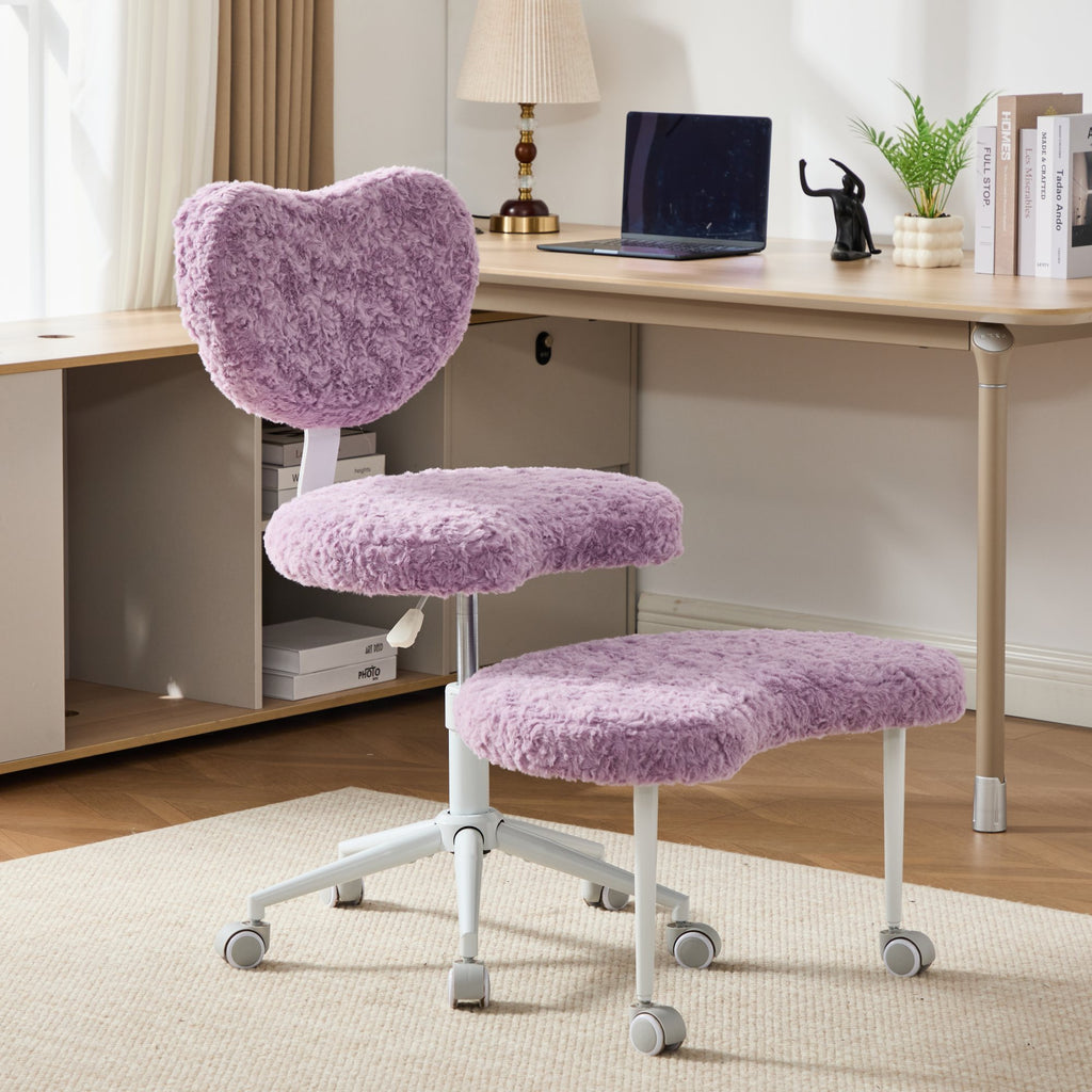 Artificial rabbit hair Meditation Chair Plus, Cross Legged Chair with Wheels, ADHD Chair, Criss Cross Desk Chair with Lumbar 