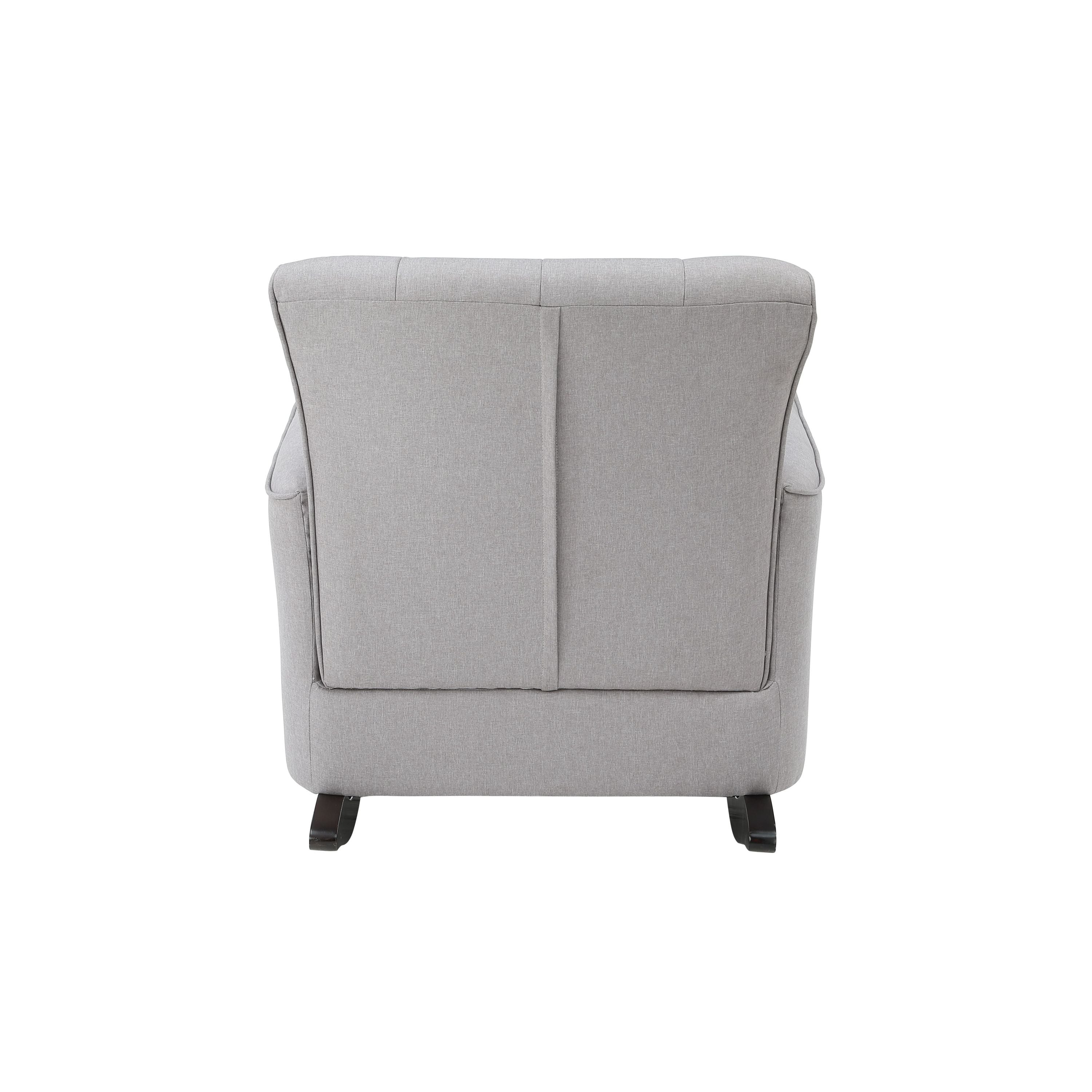 Light Grey Rocking Chair with Track Arm - Grand Goldman Shop