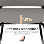 Minimalist Modern Office Chair with Metal Frame, Soft Comfort Mesh Backrest, Black+Gray, Polyurethane Cushion, Home & Office 