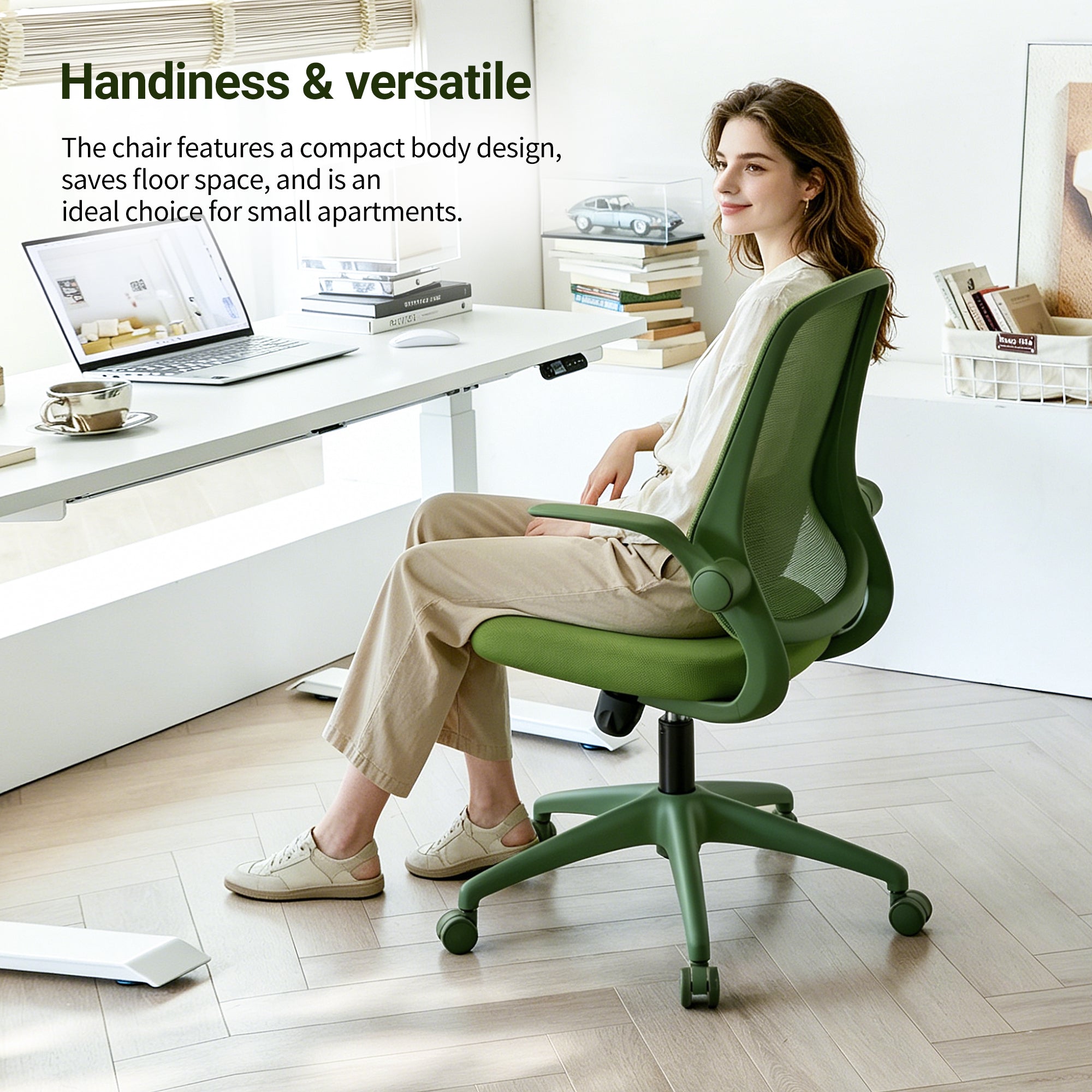 Ergonomic Color Office Chair 350LBS, Home Office, Mesh Back, Integrated Molded Foam, Comfortable Sitting, Flipping Armrest, F