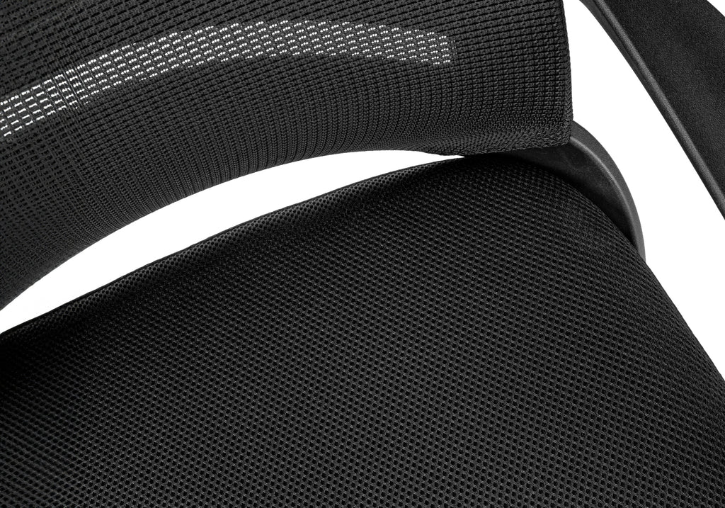 Office Chair, Adjustable Height, Swivel, Ergonomic, Armrests, Computer Desk, Work, Black Mesh, Black Metal, Contemporary, Mod