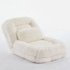 [NEW ARRIVED] [VIDEO PROVIDED] Human Dog Bed,Lazy Sofa,5-Position Adjustable Convertible,Floor Gaming Chair,bedroom, living room,Suitable for gaming, meditation,relaxation,Plush Fabric,Beige - Grand Goldman Shop