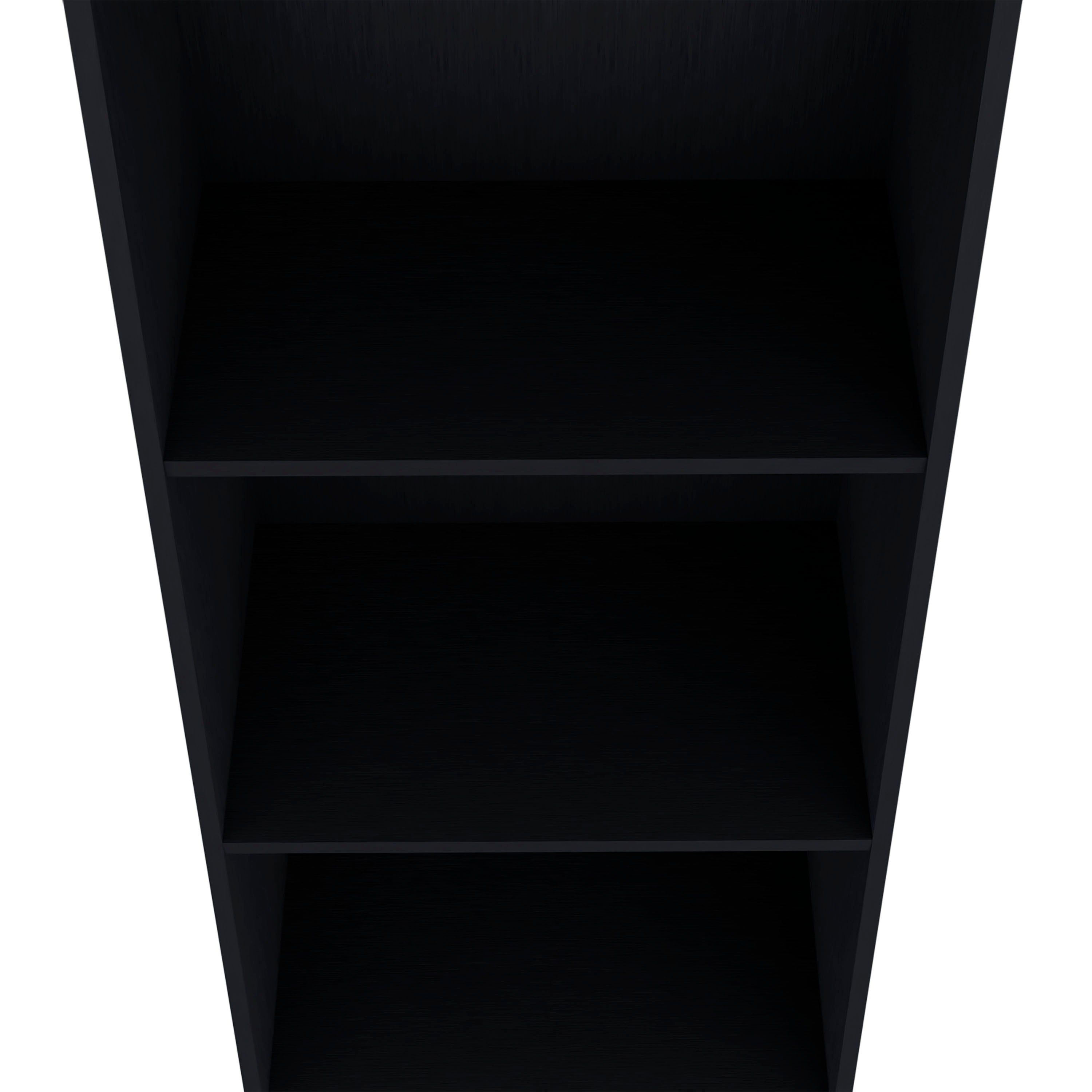 Bookcase 47' H, 3 shelves, Black - Grand Goldman