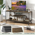 There are installation videos and scene videos. TV socket and LED light - TV stand TV up to 55 ', small unit modern TV console suitable for living room and bedroom, light grey - Grand Goldman Shop
