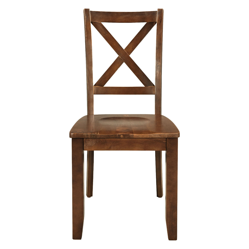 TOPMAX 3-Piece Wood Drop Leaf Breakfast Nook Dining Table Set with 2 X-back Chairs for Small Places, Walnut(old sku:SP0000164AAD) - Grand Goldman Shop