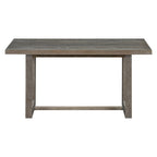 TREXM 6-Piece Retro Dining Table Set for 6, 60' Wood Kitchen Table and Chairs Set of 4 with Bench Designed Trestle Base for kitchen & Dining Room (Gray) - Grand Goldman Shop