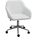 Faux Leather Office Chair, Adjustable Swivel Design for Home Office, Sleek Modern Look & Comfy Seating | Premium Home Decor -