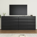 8 Drawers Dresser for Bedroom, Wood Bedroom Dresser Modern Drawer Chest, 8 Chest of Drawer, Tall Dresser for Closet, Dressers Organizer for Living Room, Closet,Black - Grand Goldman Shop