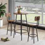 Bar table, equipped with 2 bar stools , with backrest and partition - Grand Goldman Shop