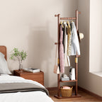 Coat Racks solid wood hanger 23.6* 11*70.8in Solid environmental protection easy to assemble beautiful can be placed in the bedroom/entrance/living room (Walnut) - Grand Goldman Shop