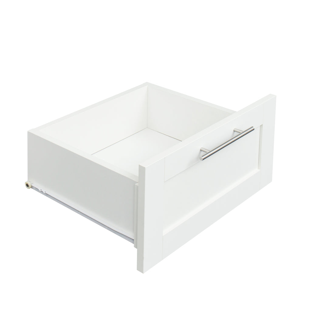 High wardrobe and kitchen cabinet with 2 doors, 2 drawers and 5 storage spaces,white - Grand Goldman Shop