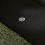 Elegant Ottoman Oval Storage Bench with Rubber Wood Legs in Green, Foam Upholstery, 43.5'x16'x16' - Grand Goldman Shop