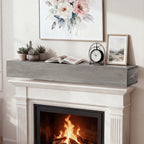 72' Rustic Wood Fireplace Mantel,Wall-Mounted & Floating Shelf for Home Decor - Grand Goldman Shop