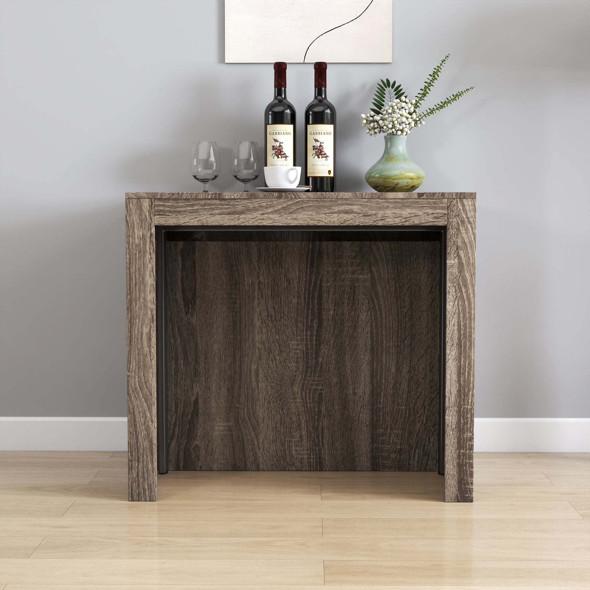 Modern Multifunctional Extendable Dining Table with Outlet, Space Saving Expanding Table with Storage for Party, Weddings, Meetings, Celebrations - Grand Goldman Shop