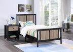 Connelly Reversible Panel Twin Bed Black/Vintage Walnut | Premium Home Decor - Grand Goldman