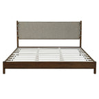 Modern King Bed Frame Set with 2 Nightstands, Light Gray Wood Platform Bed with Headboard and Matching Bedside Tables for Bedroom - Grand Goldman Shop