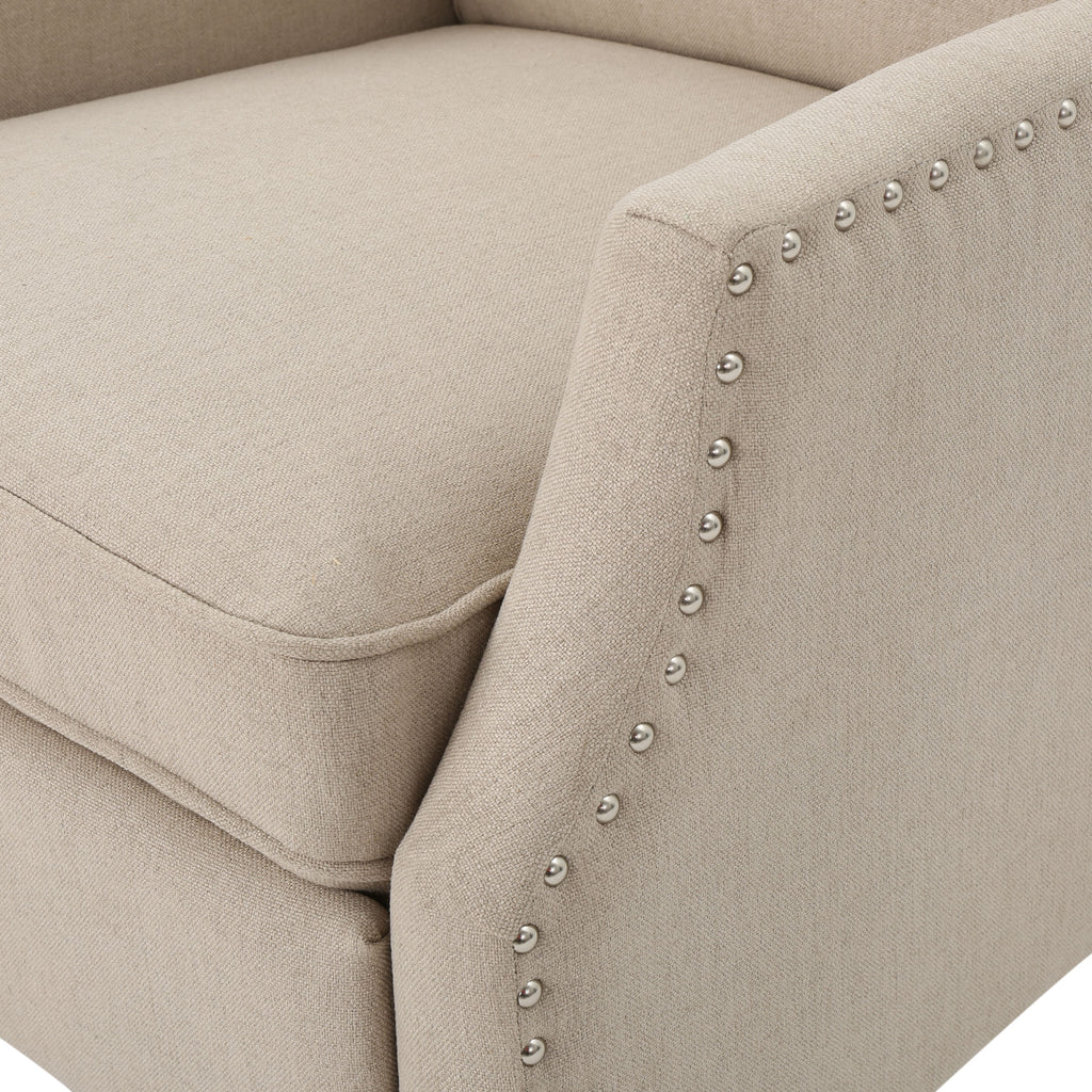 Westeros Wing Back Fabric Upholstered Recliner - Grand Goldman Shop