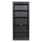 83.4' Tall Wood Bookcase with light strip,5-Tier Decor Bookshelves with Adjustable Shelves,Storage Organizer for CDs/Books/Mo