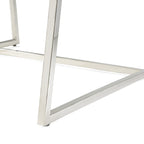 WILMOUTH ROLL OCCASIONAL CHAIR in White Leather with Chrome-Finished Steel Legs, Modern & Contemporary Style - Grand Goldman Shop