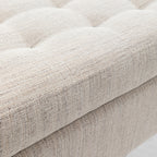 Storage Bench with Storage Bench for Bedroom End of Bed Bench Foot of Bed Bench Entryway Bench Storage Ottoman Bench 43.7' W x 18.1' D Off White Bench - Grand Goldman Shop