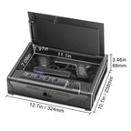 Gun Safe for Pistols, Biometric Gun Safe with Three Quick Access Ways of Fingerprints, Passwords and Keys, Handgun Safe for 2