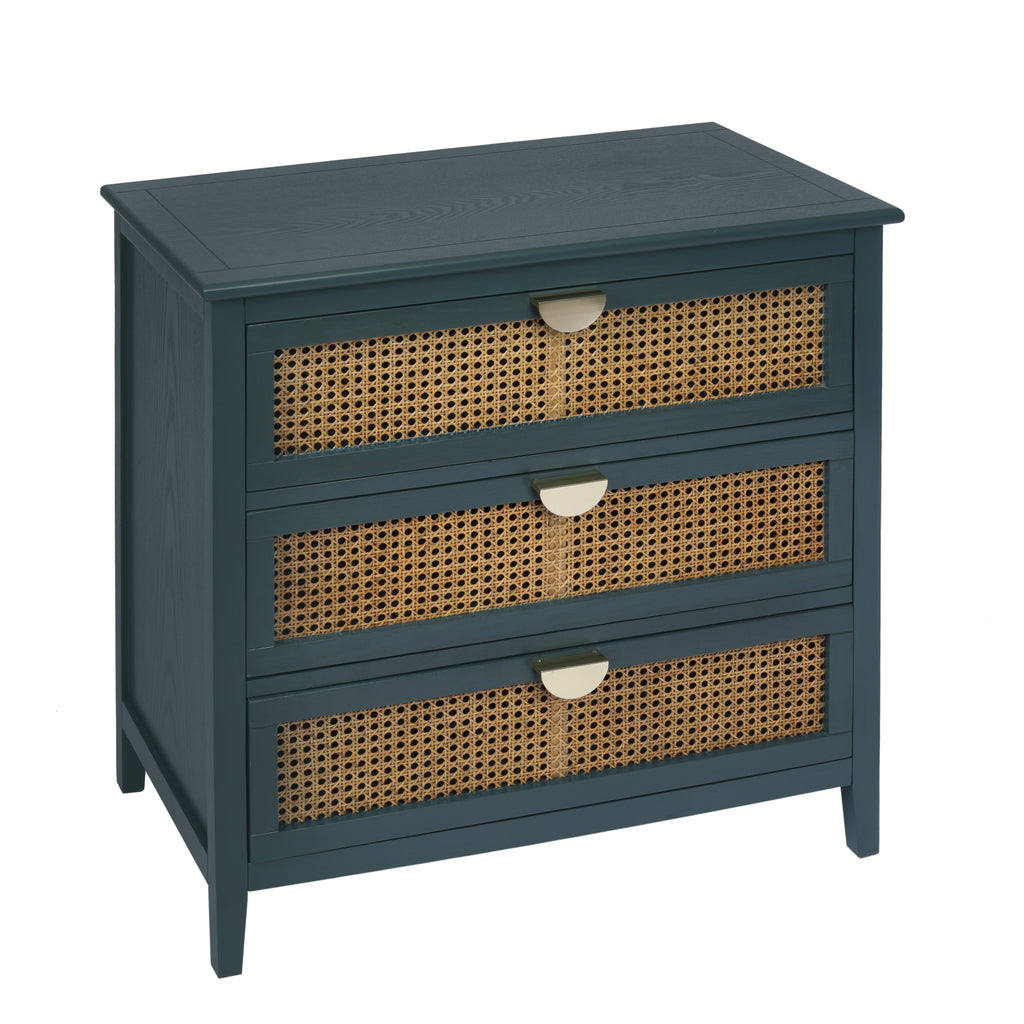 3 Drawer Cabinet, Natural rattan, American Furniture, Suitable for bedroom, living room, study - Grand Goldman Shop