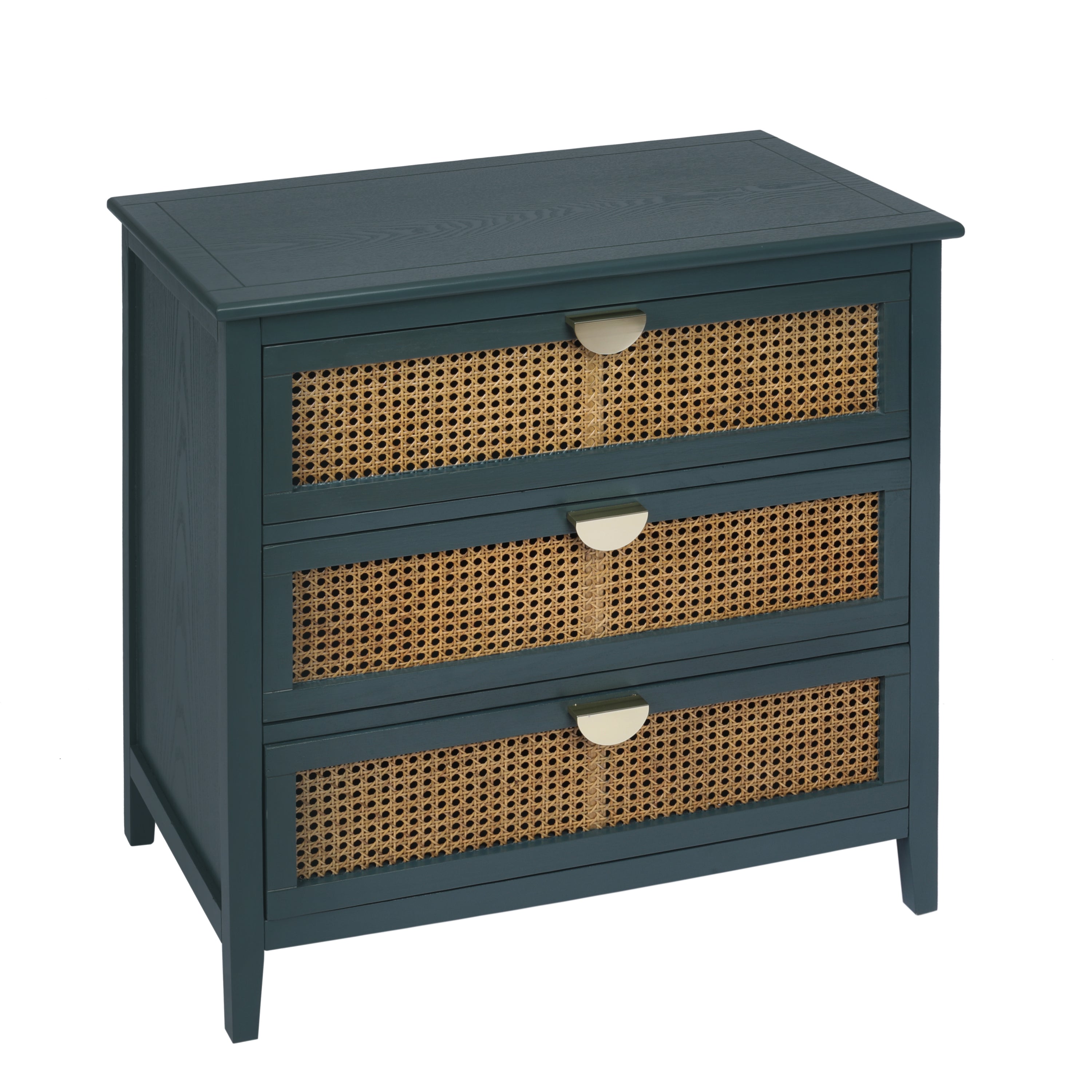 3 Drawer Cabinet, Natural rattan, American Furniture, Suitable for bedroom, living room, study - Grand Goldman Shop