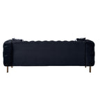 Chesterfield Modern Tufted Velvet Living Room Sofa, 84.25''W Couch,Black - Grand Goldman Shop