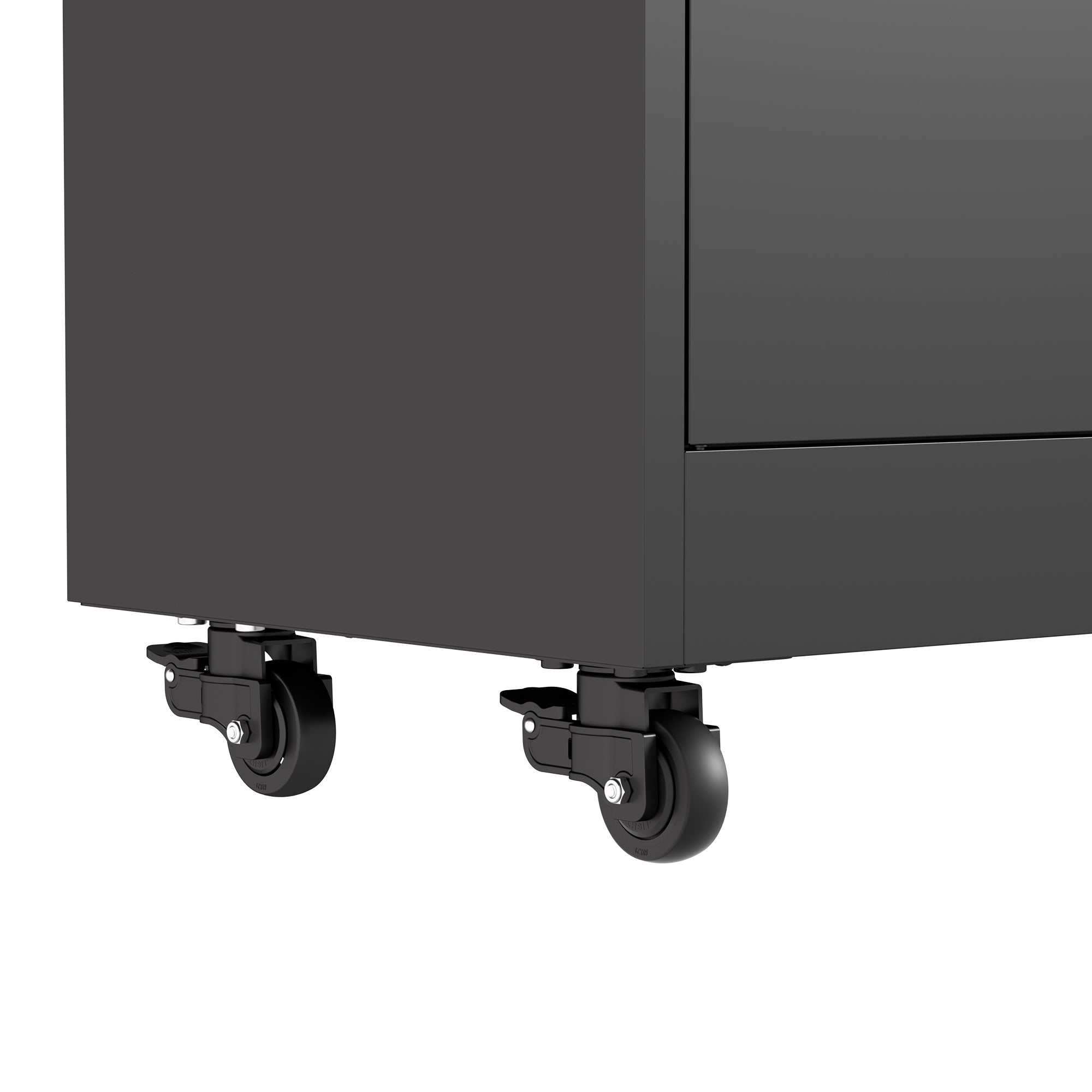 Heavy Duty Rolling Metal Cabinet with Lock, 71 inch Garage Storage Cabinet, 4 Adjustable Shelves (180lb Each), Black, for Too