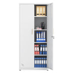 High Storage Cabinet with 2 Doors and 4 Partitions to Separate 5 Storage Spaces, Home/ Office Design | Premium Home Decor - G