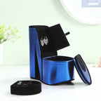 9' Tall Display Jewelry Box with Hidden Storage, High Heel Shoe Design, Blue Velvet - Grand Goldman Shop