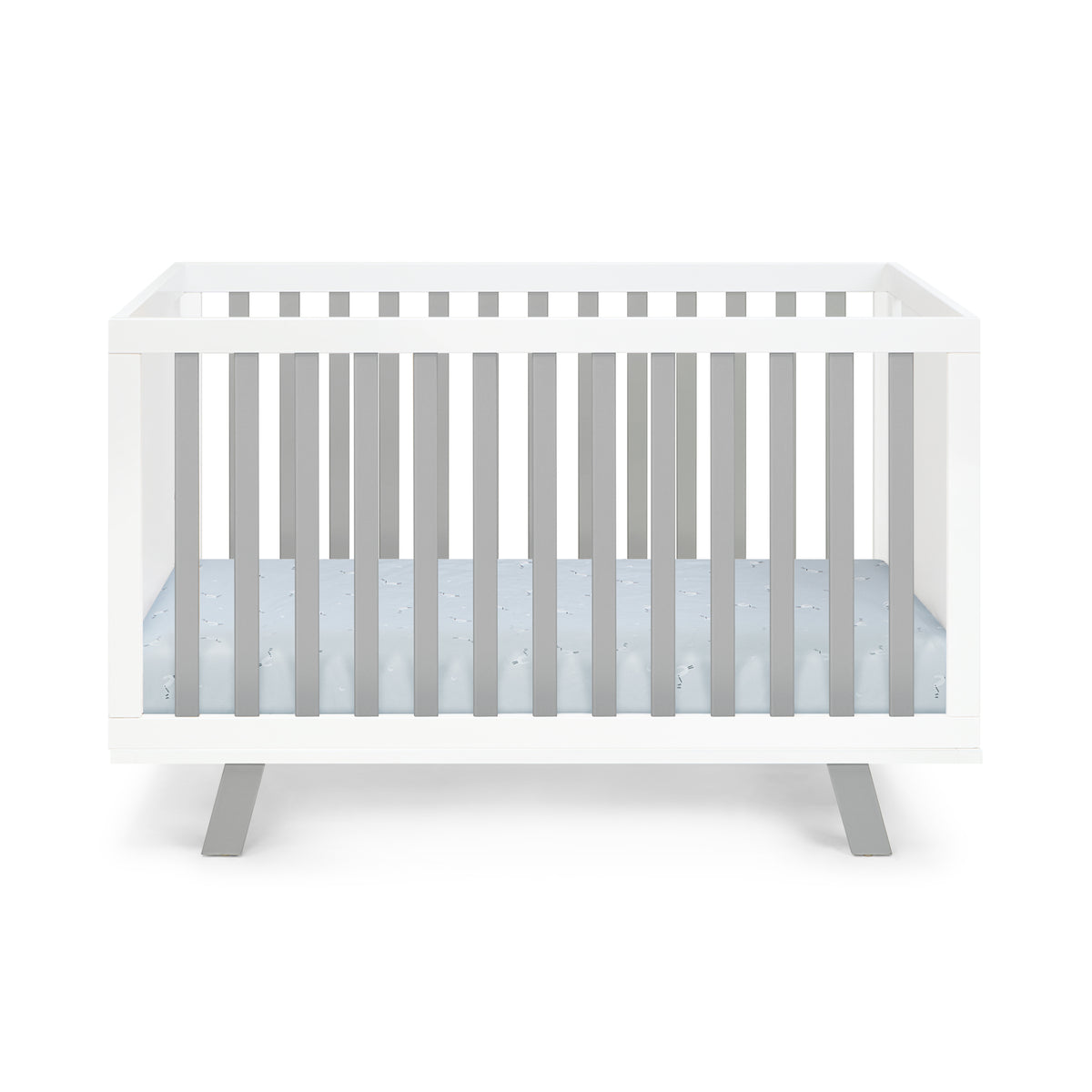 Livia 3-in-1 Convertible Island Crib White/Gray - Grand Goldman