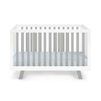 Livia 3-in-1 Convertible Island Crib White/Gray - Grand Goldman