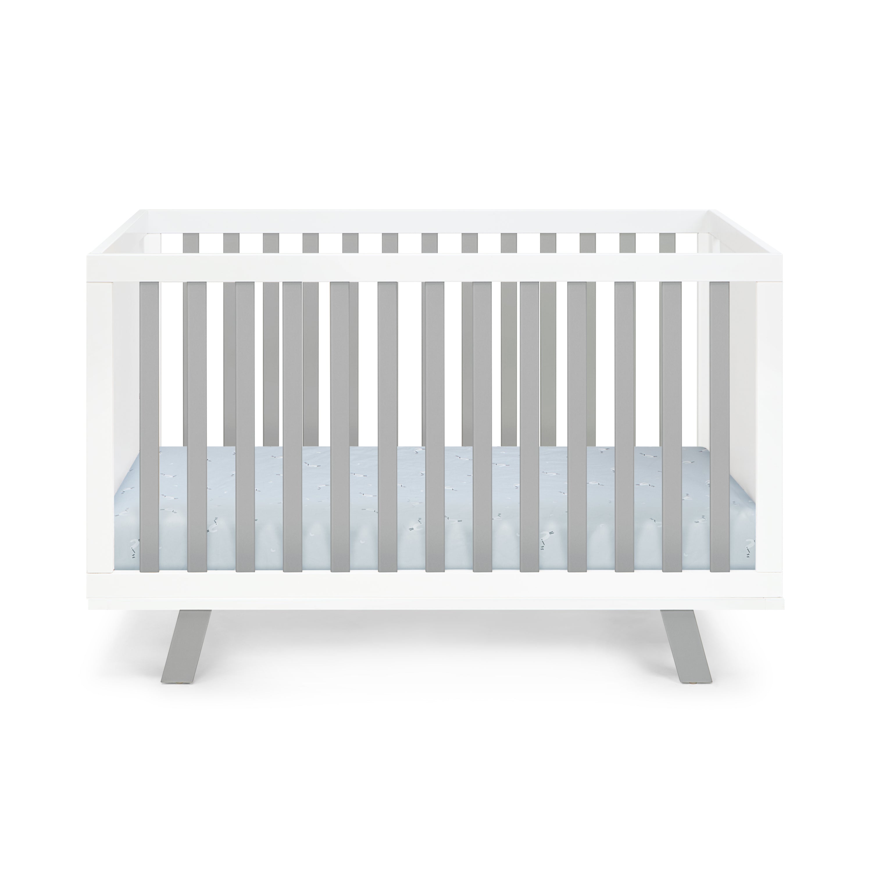Livia 3-in-1 Convertible Island Crib White/Gray - Grand Goldman