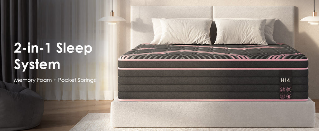 Queen Size Mattress,10 Inch Hybrid Mattress, Individually Pocketed Innerspring, Medium Firm - Grand Goldman Shop
